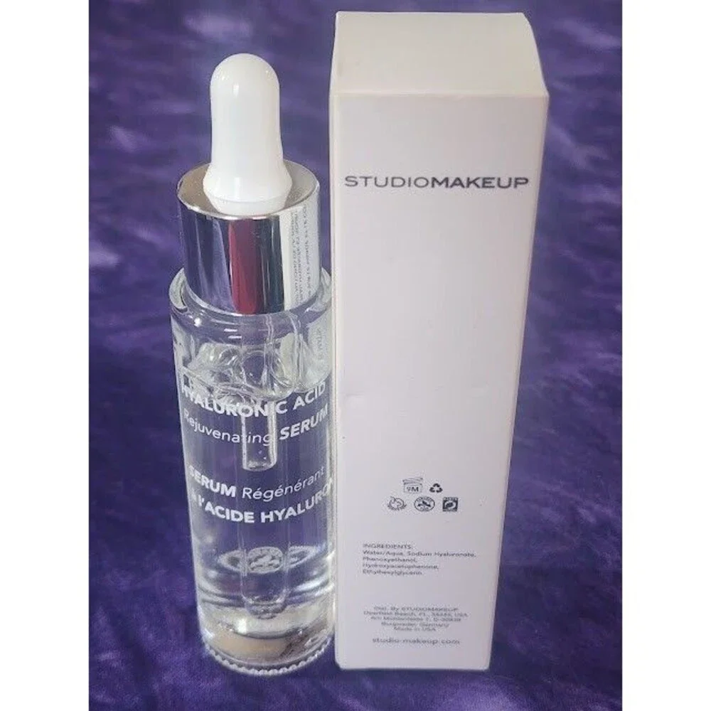 StudioMakeup Hyaluronic Acid Rejuvenating Daily Face Serum 1oz All Skin Type NIB